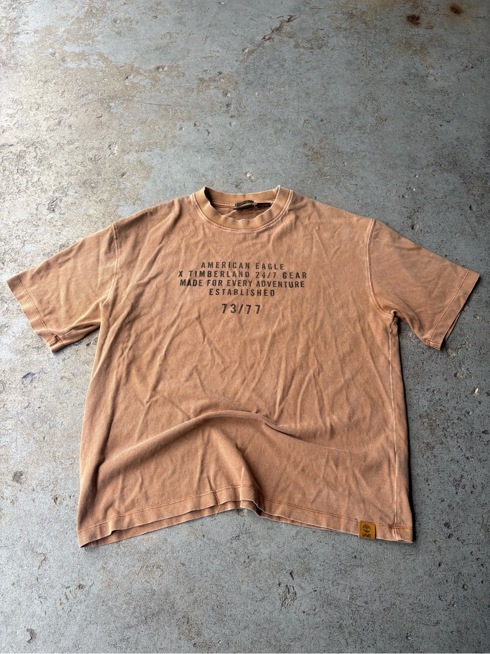 Men’s American Eagle X Timberland Brown Crewneck Graphic T-Shirt